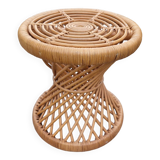 Diabolo style wicker side table