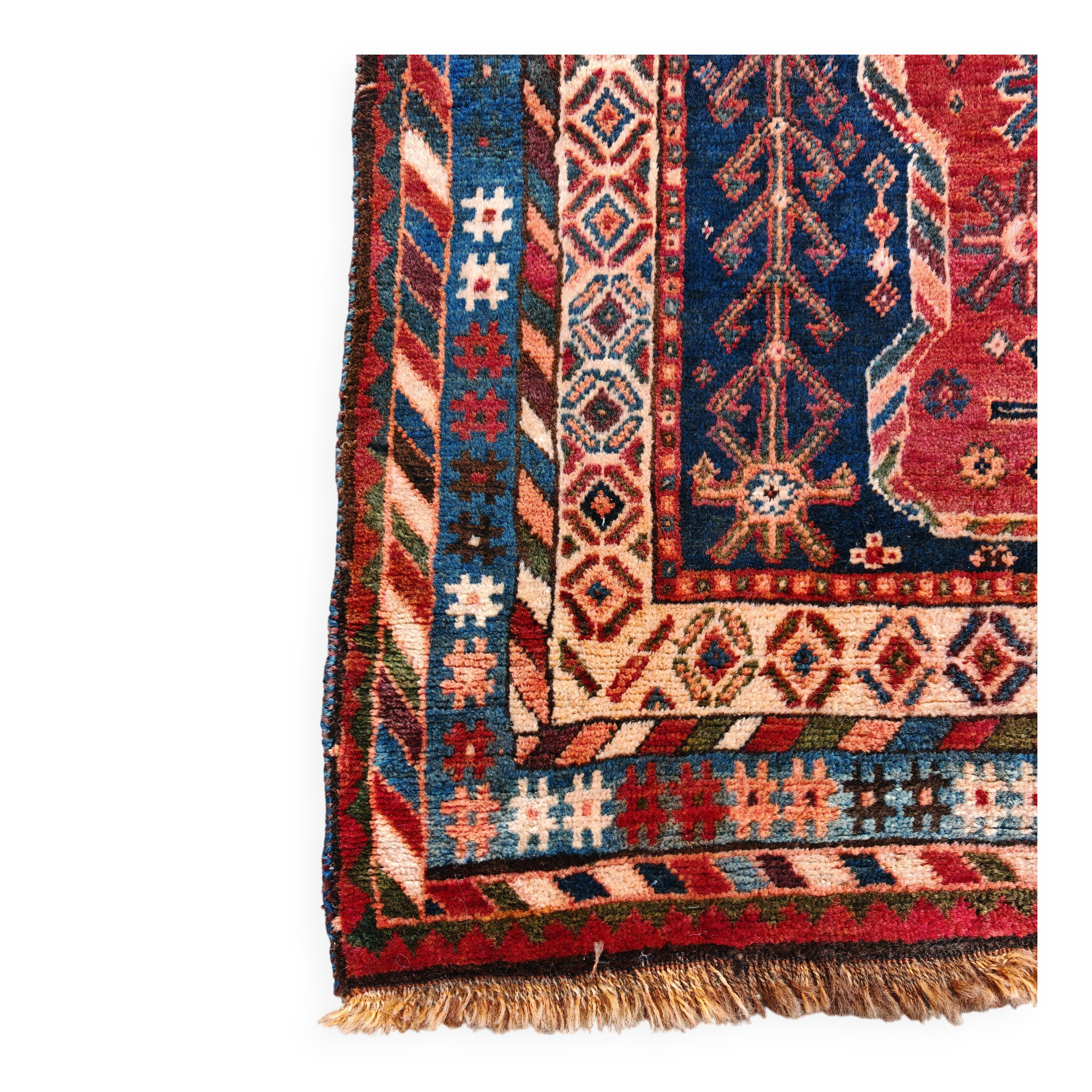 Vintage Persian Luri rug wool from the 1950s