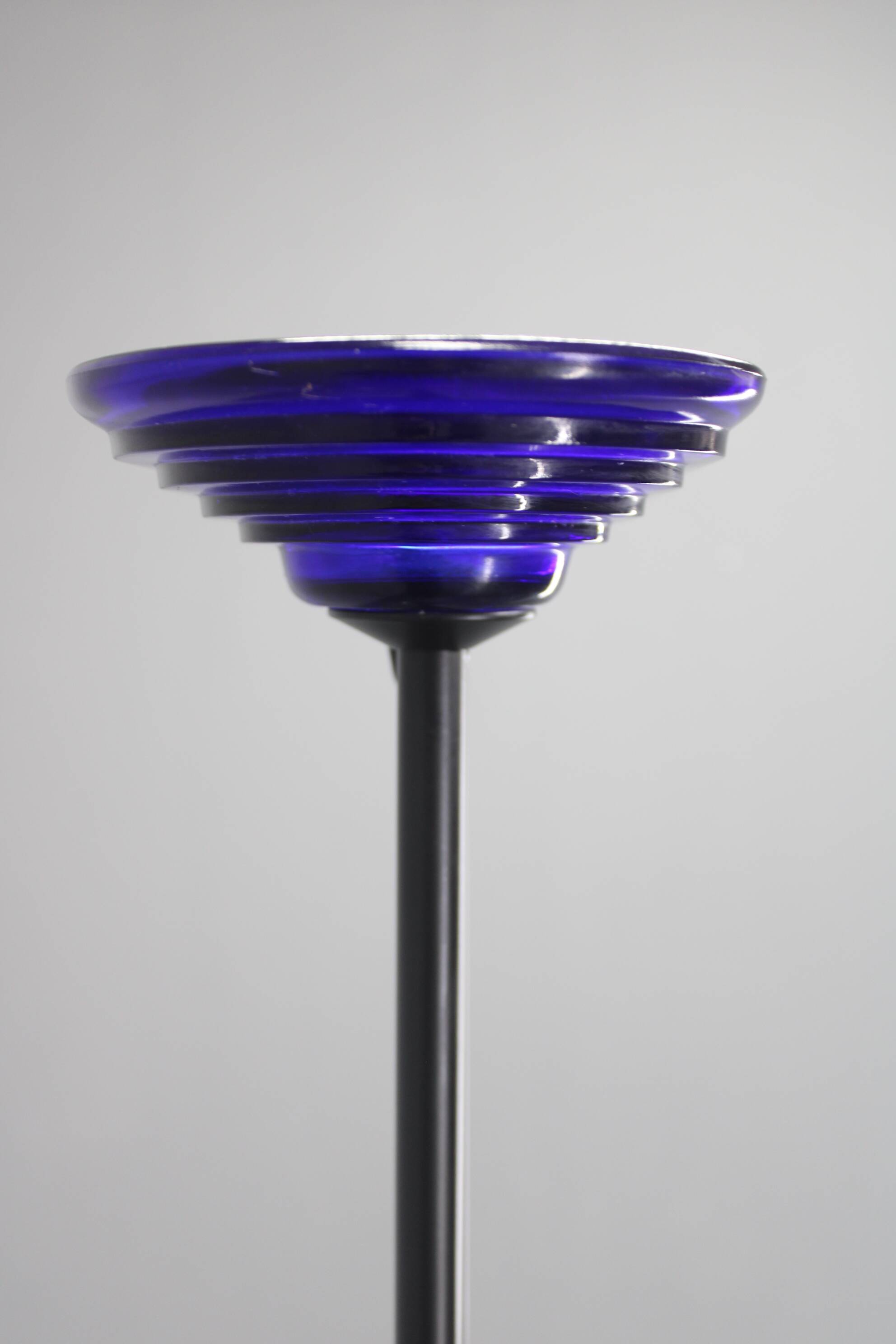 1970s Halogen Floor Lamp With Glass Shade , Europe