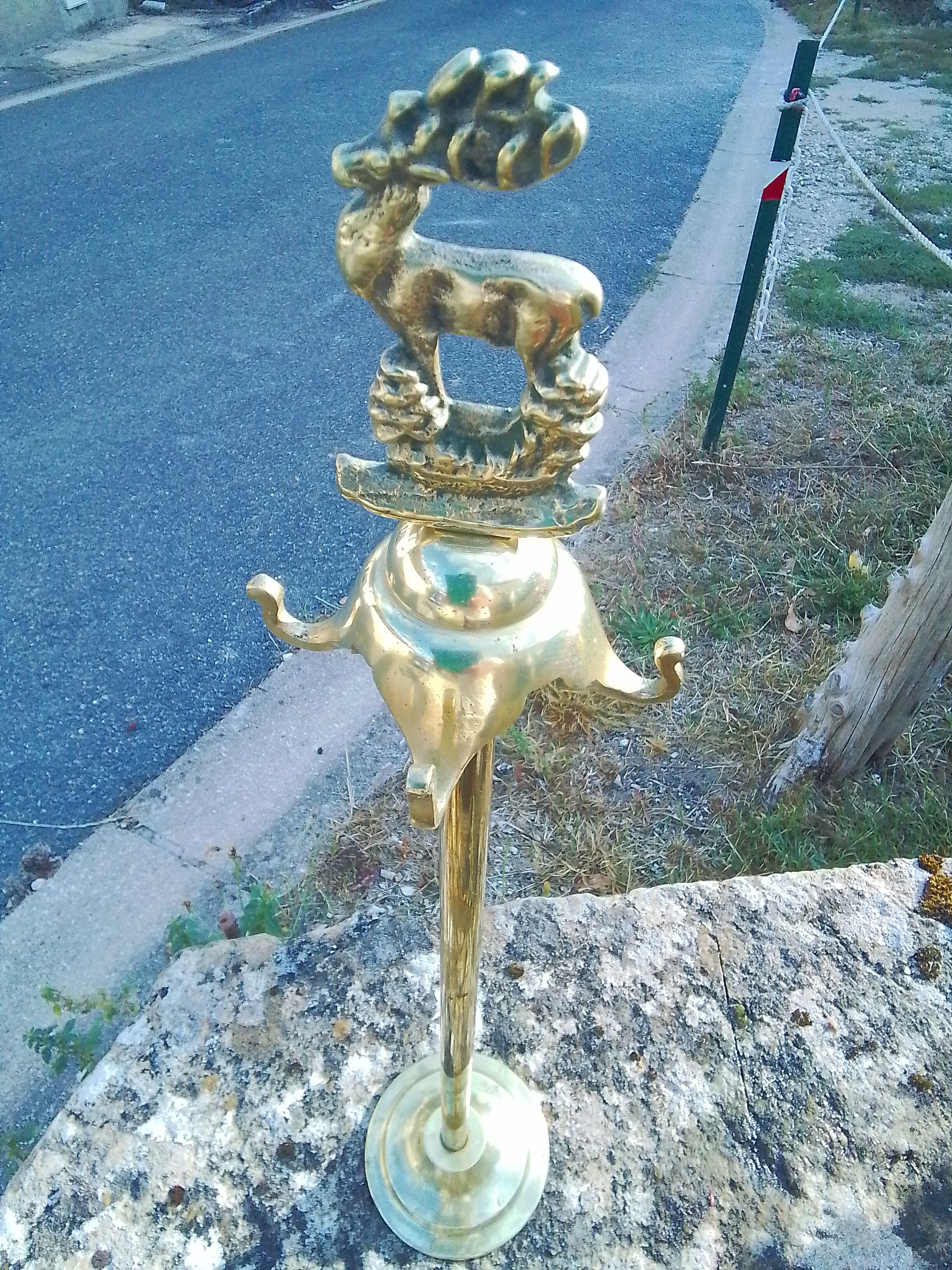 Brass fireplace servant