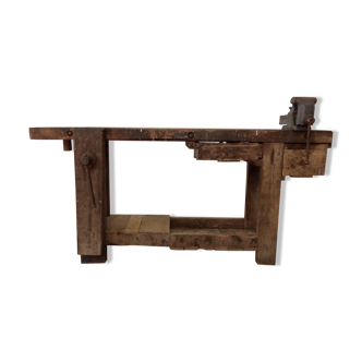 Old oak workbench
