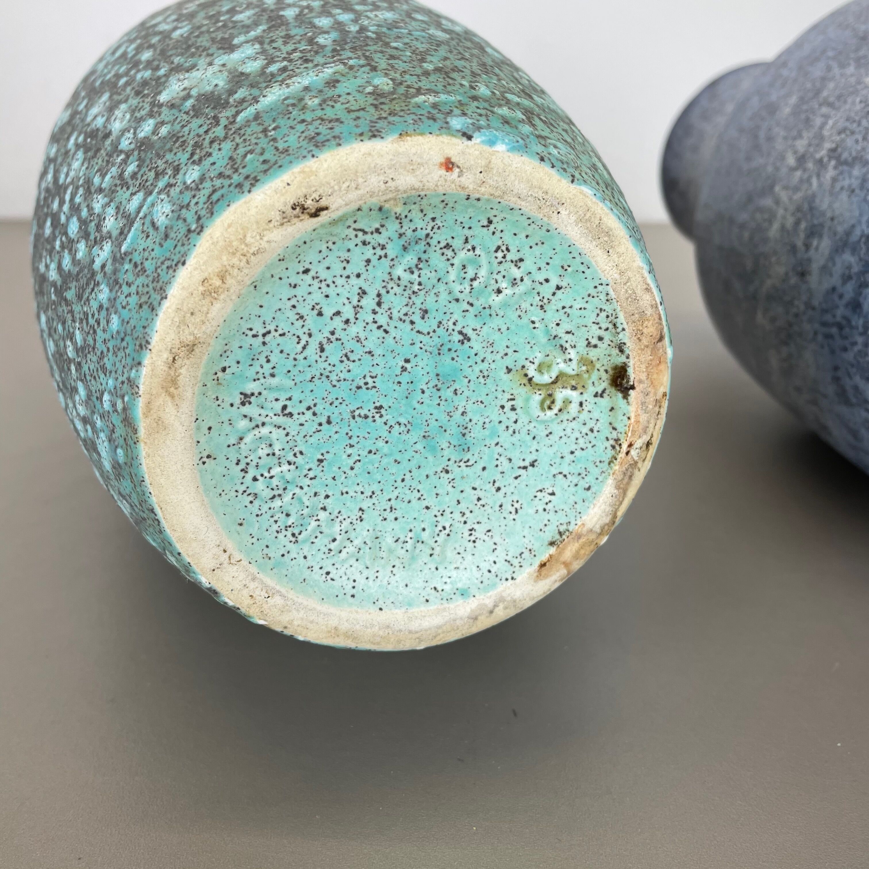 Set of Two Pottery Fat Lava "Supercolor" Vases by Scheurich Germany WGP