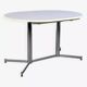 Table de repas ovale et extensible des années 50 chrome et formica