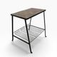 Vintage metal side table/plant table with ceramic accent
