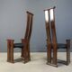 Post modern high back dining chairs, set of 4, 1970s