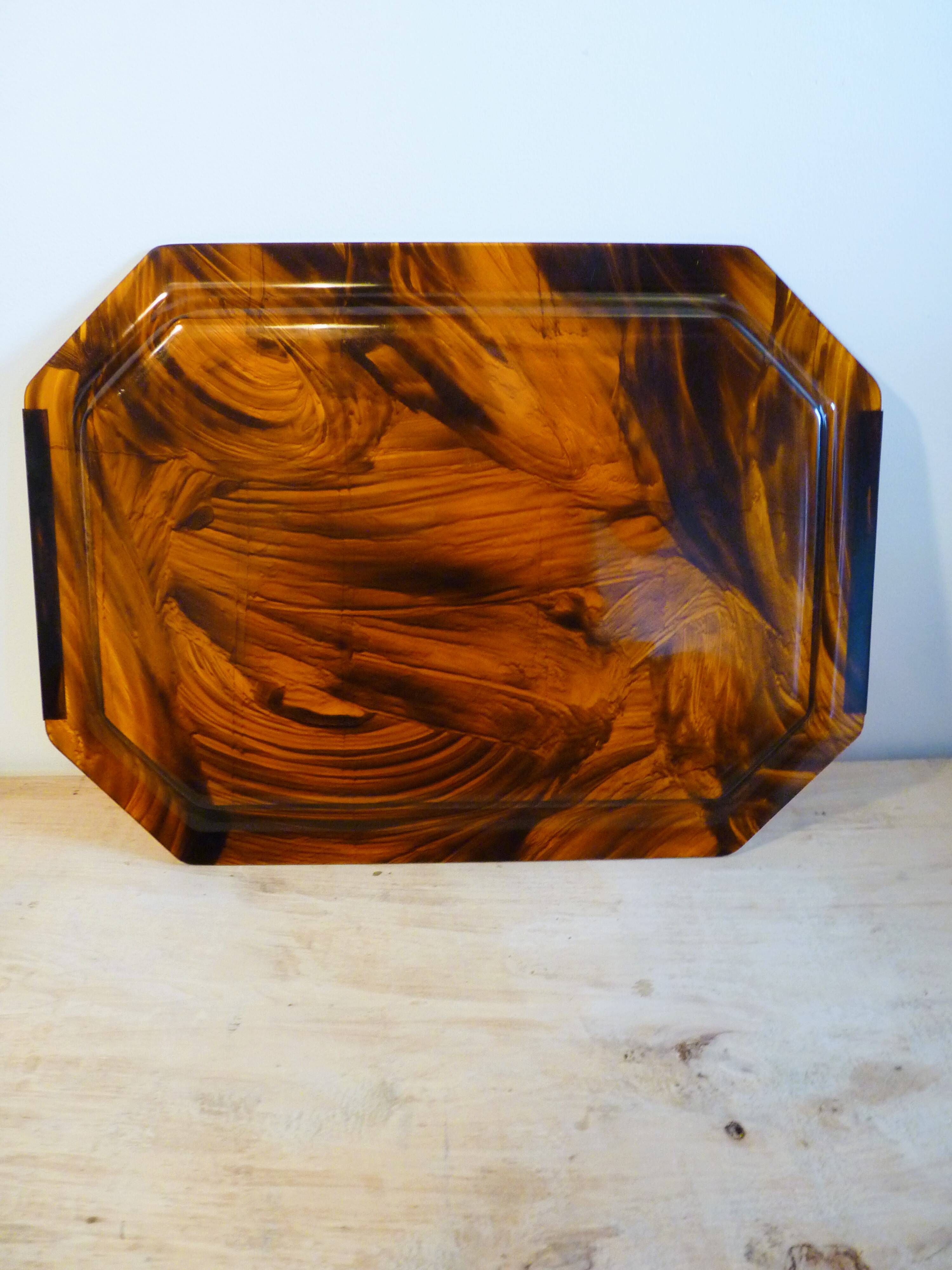 Lucite tray and brass handles from Maison Mercier for Christian Dior vintage