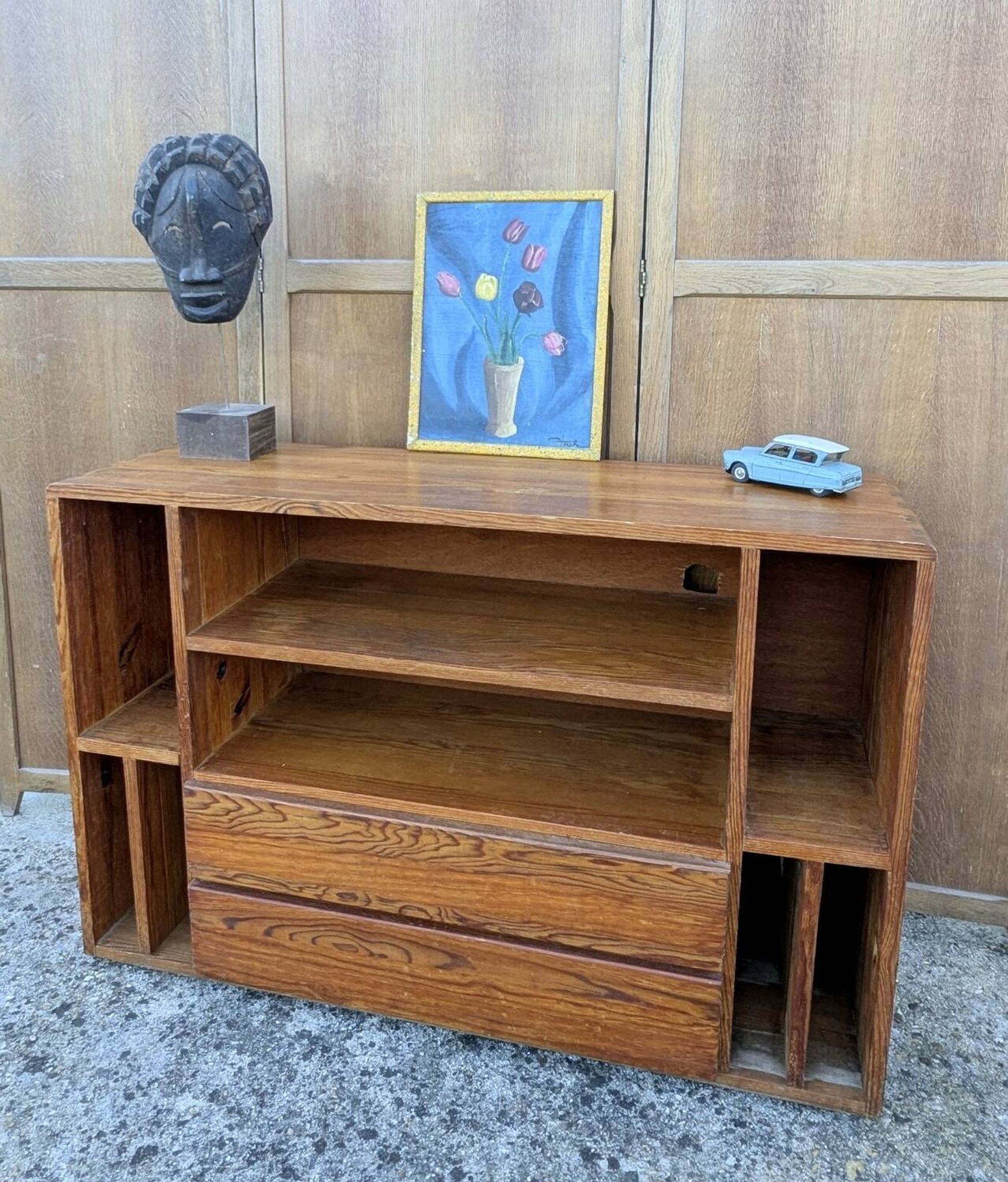 Vintage Solid Pine TV Hi-Fi Console Furniture 60s 70s 80s Chalet