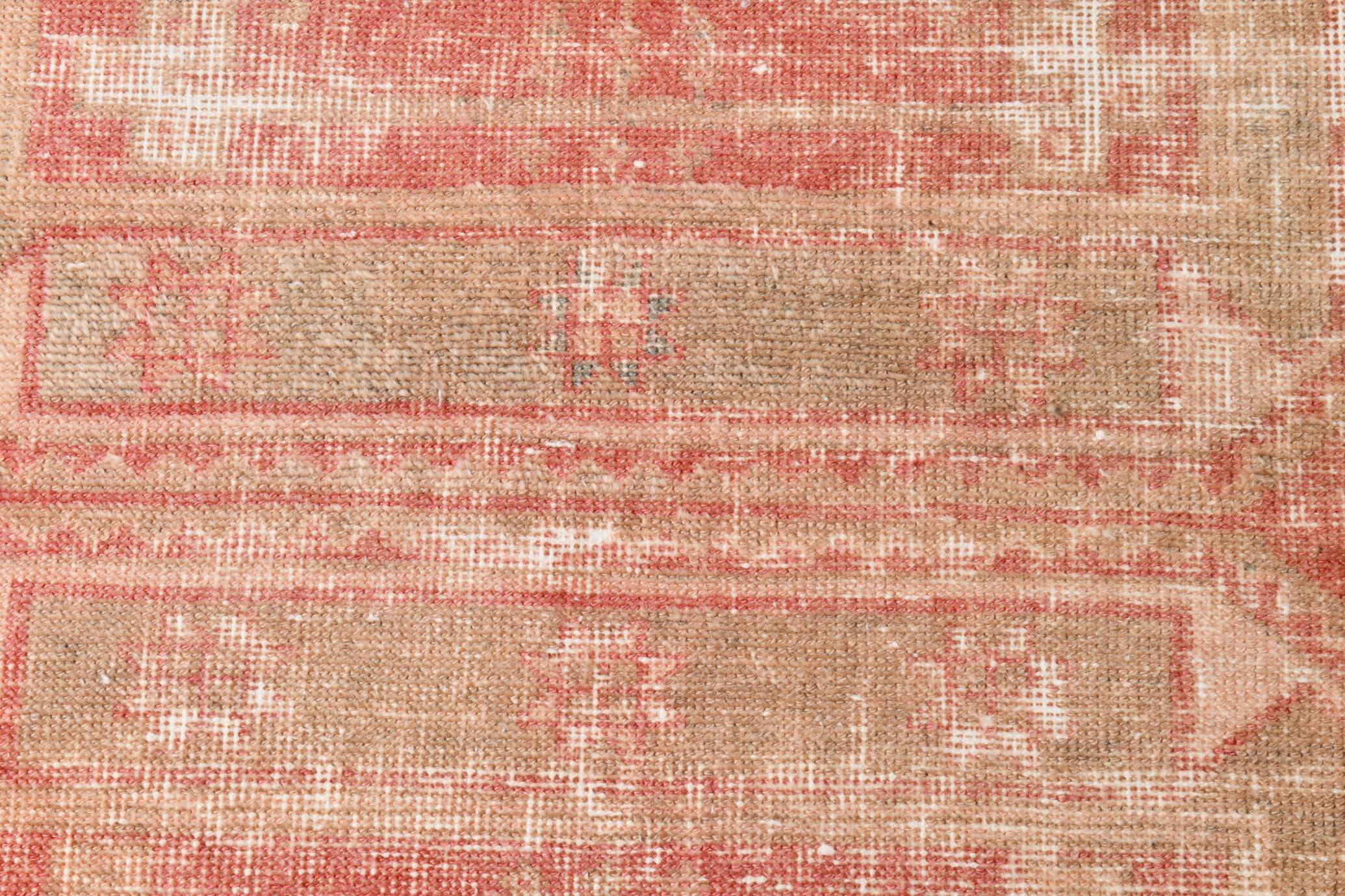 2x12 Stair Red & Pink Vintage Runner Rug, 73x382Cm
