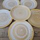 Set of 6 flat plates in stoneware Niderviller model Fauve from the 60s/70s.