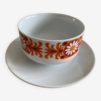 Bavaria porcelain bowl on saucer 70