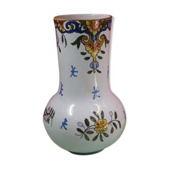 Rouen earthenware vase with Tharon Bretagne's arms