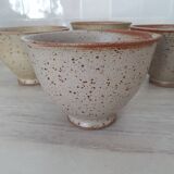 4 large bowls in pyrite stoneware