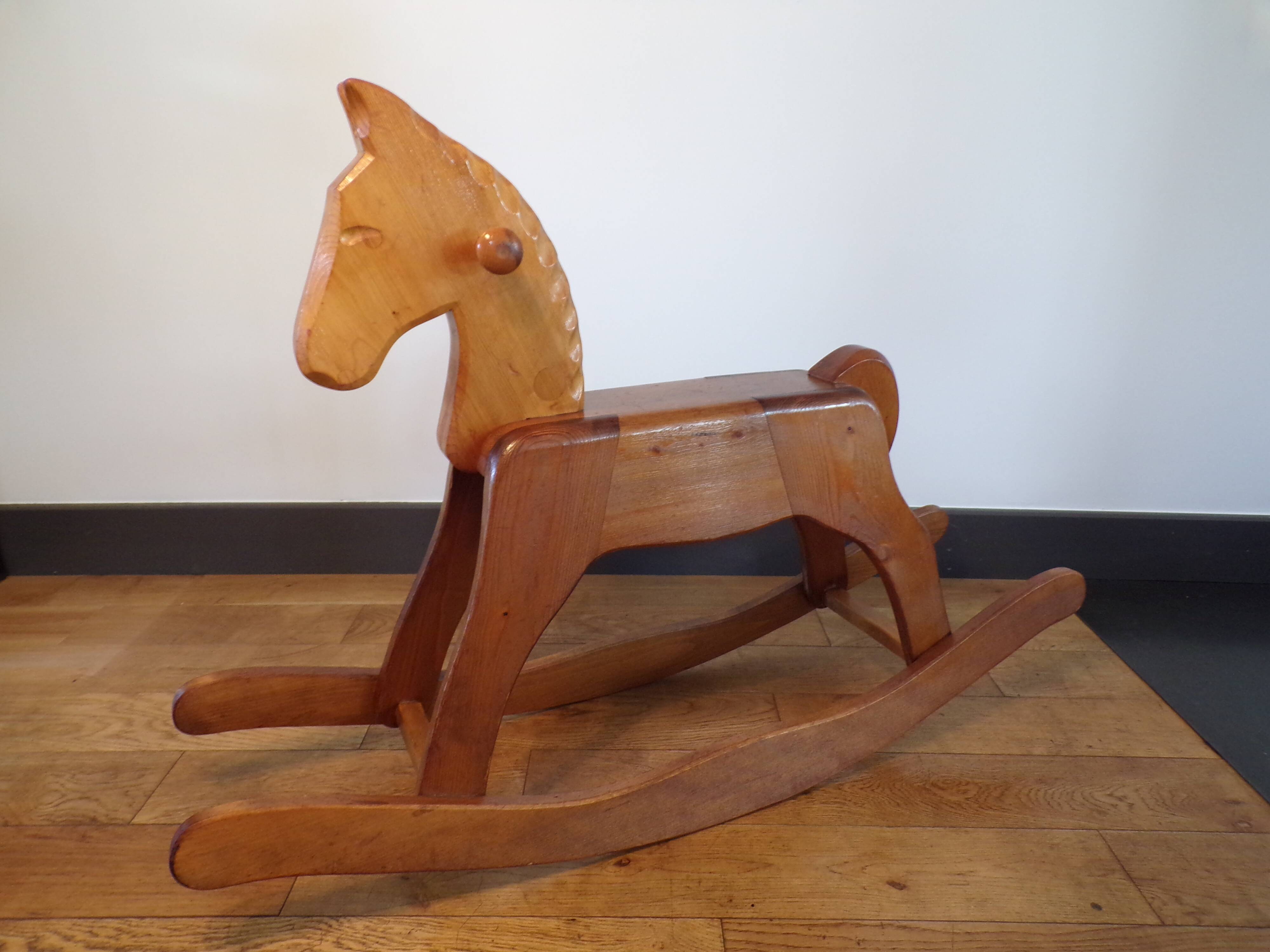 Antique wooden rocking horse