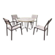 Garden furniture in stone with a vintage 1970s iron base.
