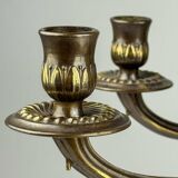 Vintage large table lamps in bronze, Italy, 1950s, set of 2