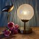 Vintage globe table lamp in amber glass