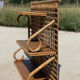 Vintage Rattan and Bamboo Wall Shelf – 1960s/70s