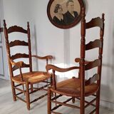 Pair of nursing or fireside armchairs