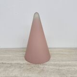 Matte Pink glass SCE Teepee table lamp , 1970’s , France