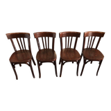 Suite of 4 vintage Baumann bistro chairs