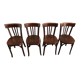 Suite de 4 chaises de bistrot Baumann vintage