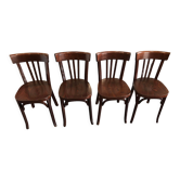 Suite of 4 vintage Baumann bistro chairs