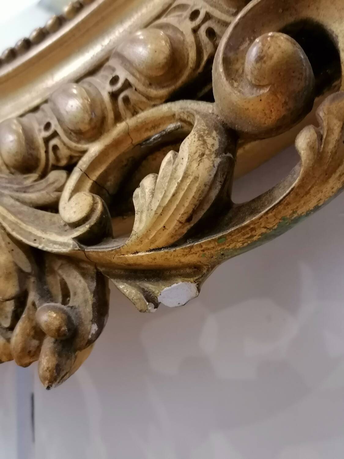 Louis XV style mirror in wood and gilded stucco, Napoleon III period