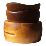 Danish sculptural bowl in teak from the mid-century, handcrafted in the 1960s.