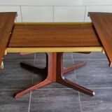 Table extensible vintage Baumann en teck, années 1970