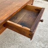 Table de ferme en bois massif avec 1 tiroir