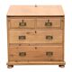 Commode, English slant-front desk, 19th century.