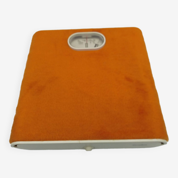 New terraillon personal scale. year 70. psychedelic. orange moumoute.