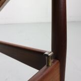 Danish adjustable wingback lounge chair in teak by Ib Kofod Larsen