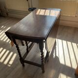 Old wooden round table