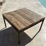 Table basse bois et métal