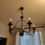Black art deco pendant lamp