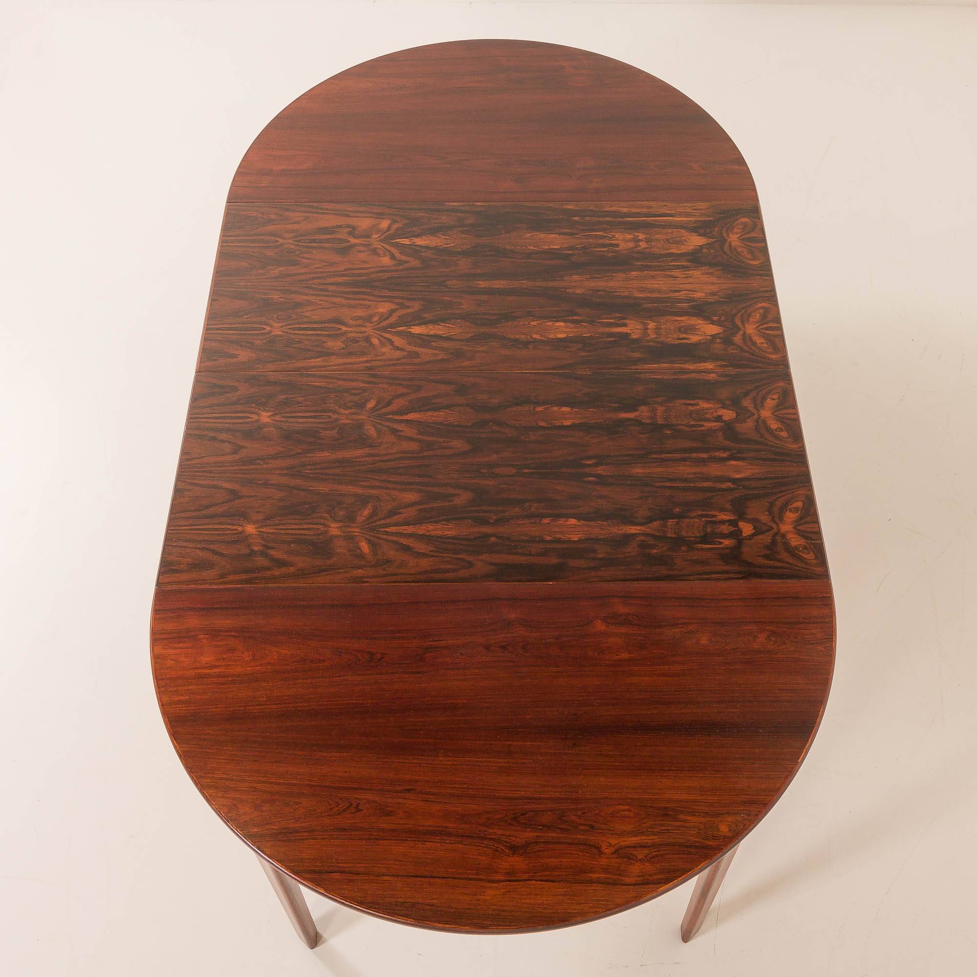 Danish rosewood extension table, 1960s