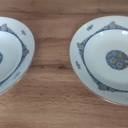 Set of 6 antique deep plates in Limoges porcelain by Jean Boyer.