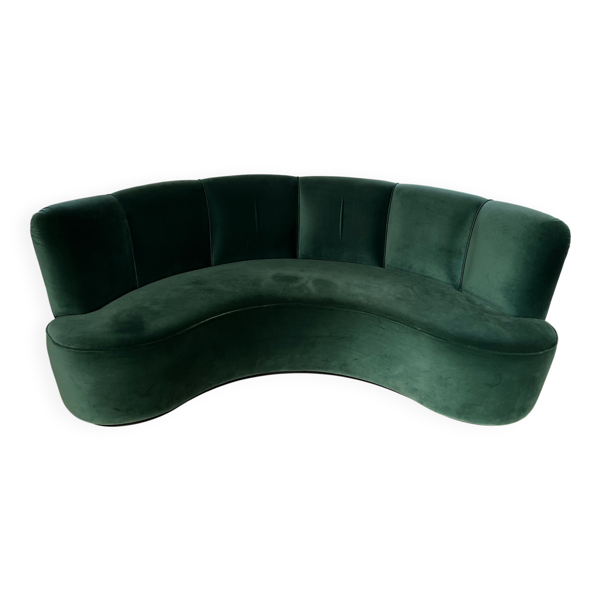 Green velvet sofa Sarah Lavoine