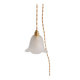 Suspension, baladeuse en verre formant une tulipe