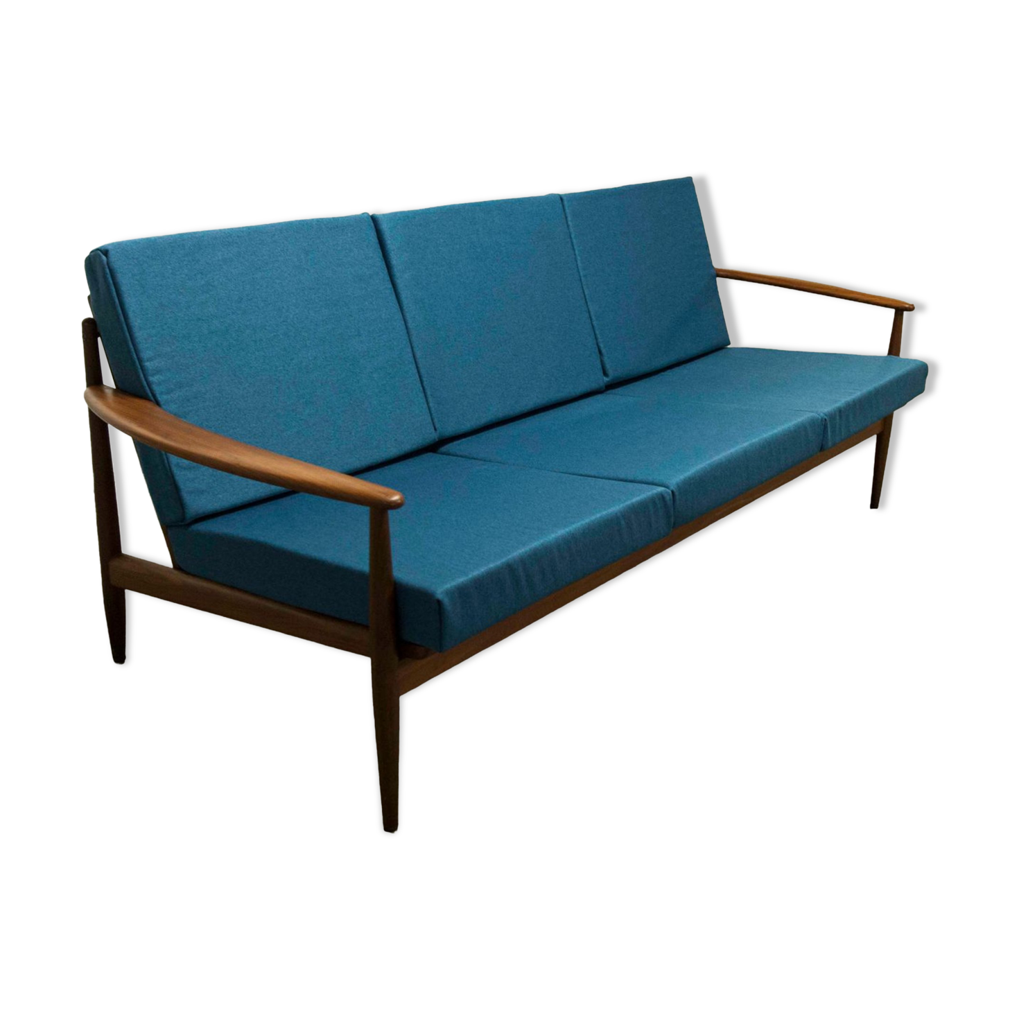 Scandinavian sofa 3 places in teak 1960 restored