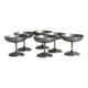 6 stainless steel footed bowls