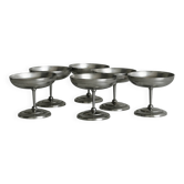6 coupelles sur pied en inox