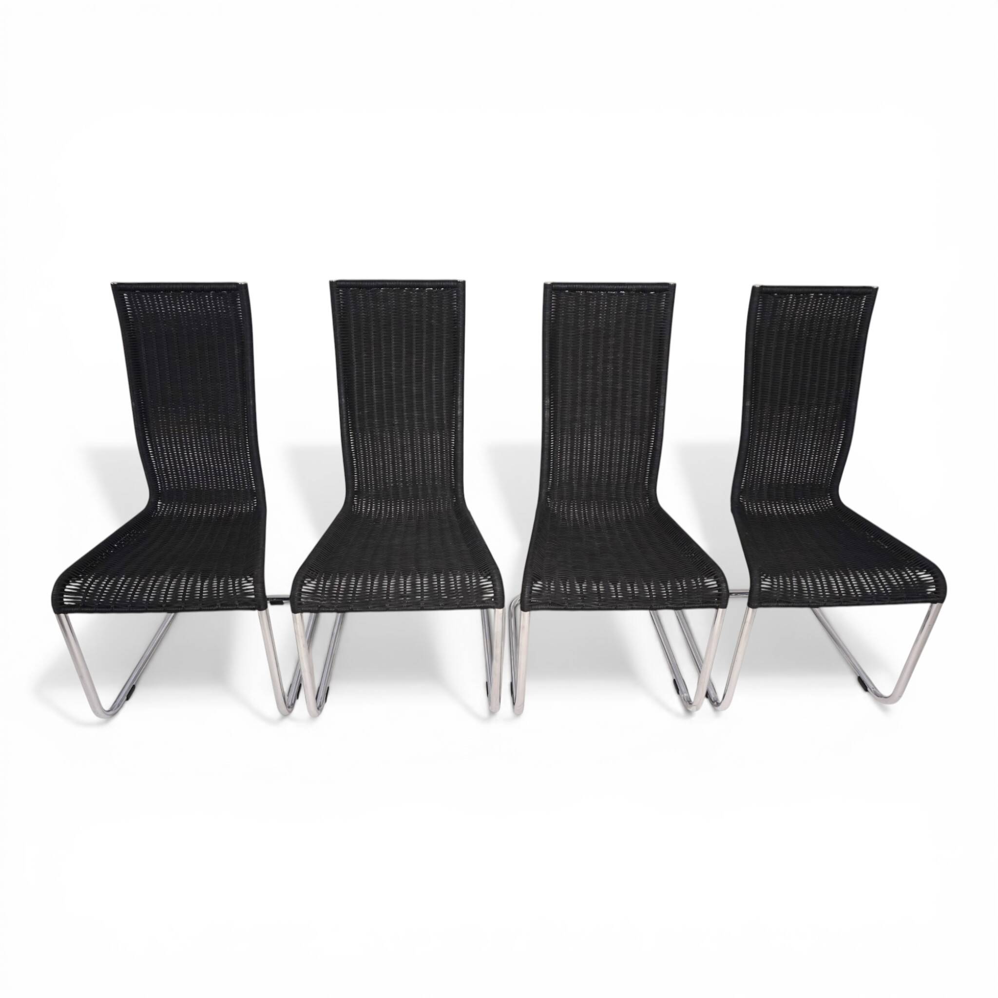 Set of 4 B 25 Tecta Cantilever Chairs by Axel Bruchhäuser, 1980