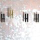 Nickel-plated brass wall lights by Lumière Bologna, 1960s, set of 4.