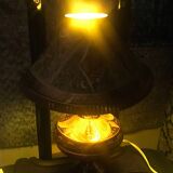 Hand Carved Antique Metal Lamp