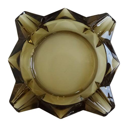 Vintage smoked glass ashtray Luminarc star