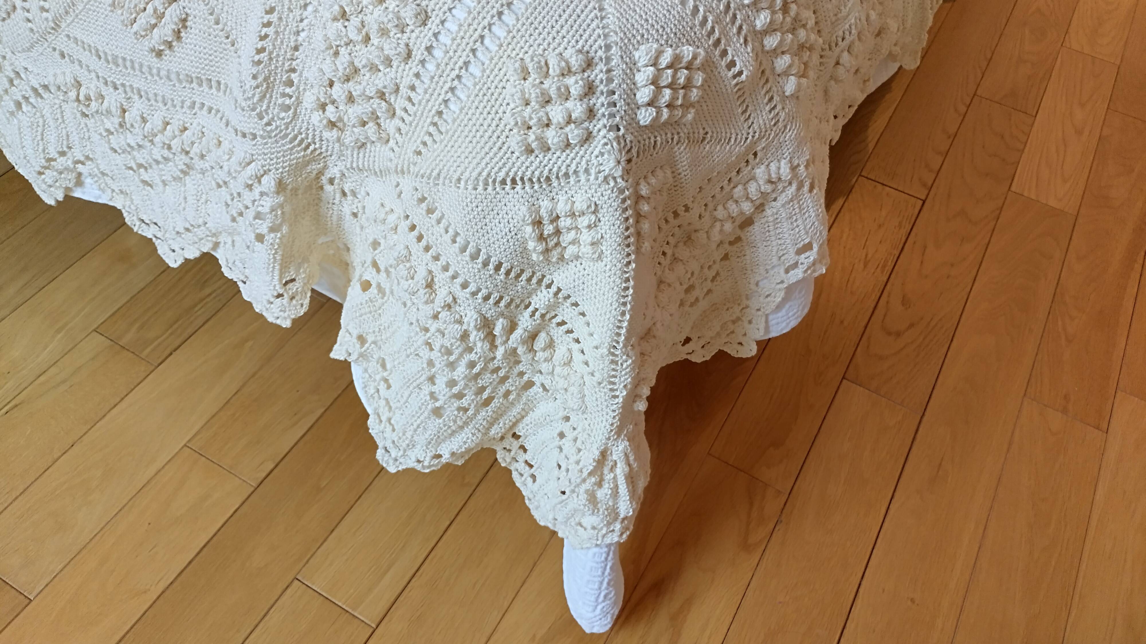 Couvre lit 2 personnes crochet fait main
