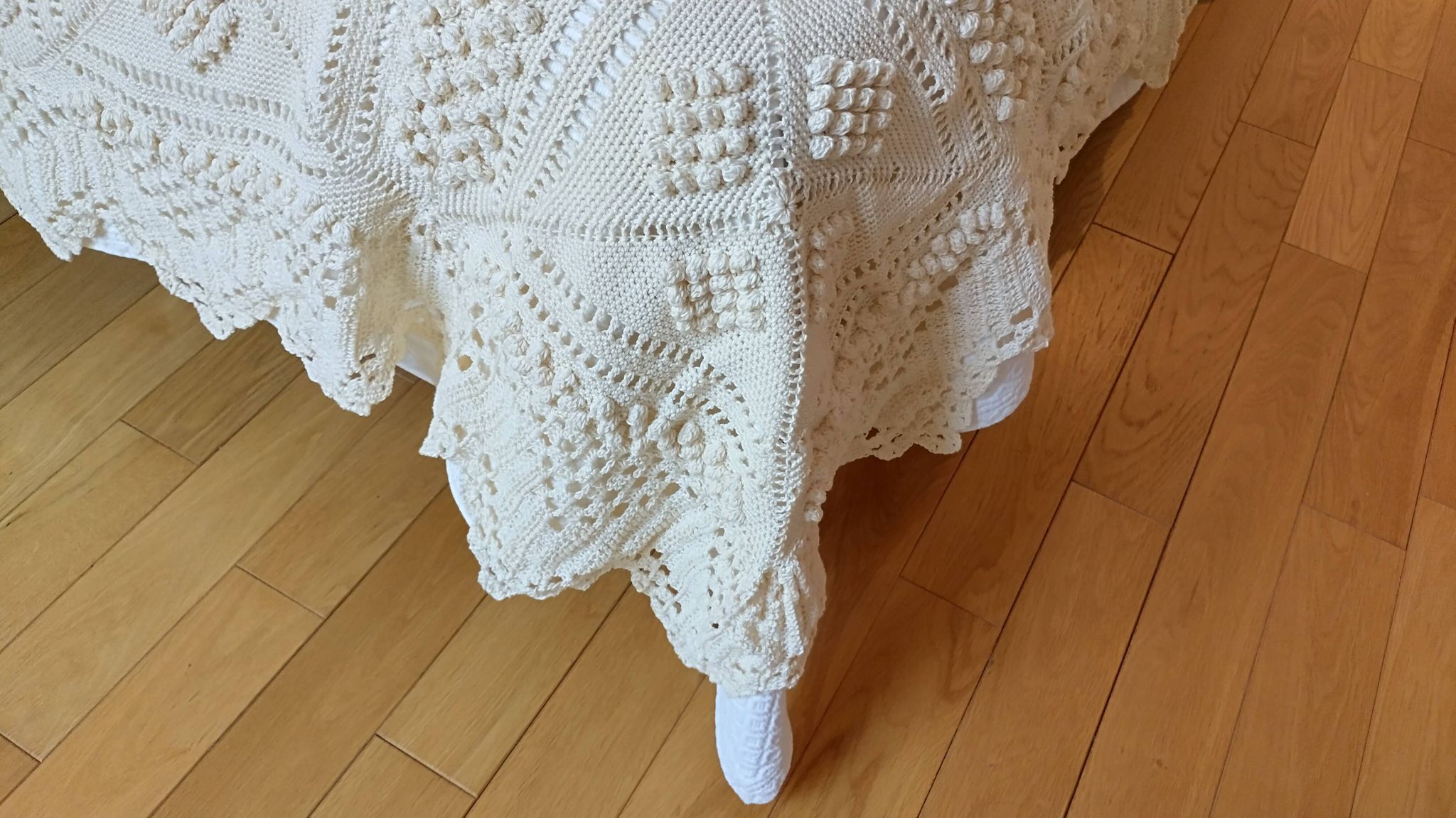 Couvre lit 2 personnes crochet fait main