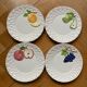 Assiettes dessert barbotine fruits